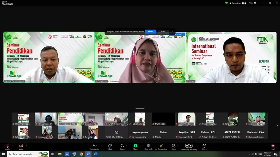 Gelar Seminar Merdeka dari Bullying, FTIK IAIN Langsa Bahas Strategi Efektif Cegah Perundungan