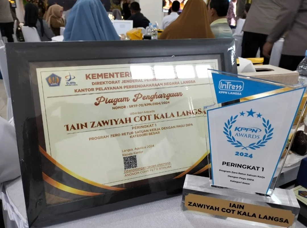 IAIN Langsa Terima Dua Penghargaan KPPN Award 2024