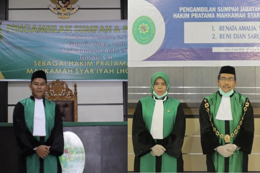 Dua Alumni IAIN Langsa Resmi Jadi Hakim