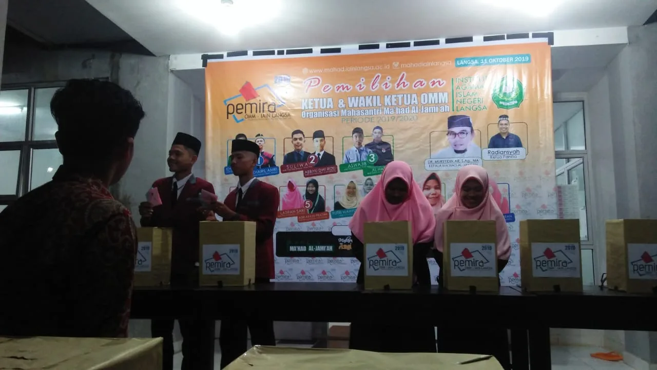 Mahad Al-Jamiah selenggarakan PEMIRA - OMM  IAIN Langsa periode 2019-2020.
