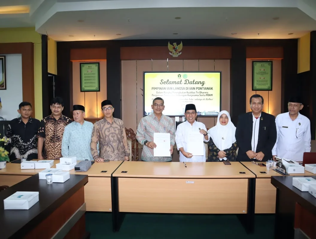 Rektor IAIN Langsa Teken MoU Dengan IAIN Pontianak