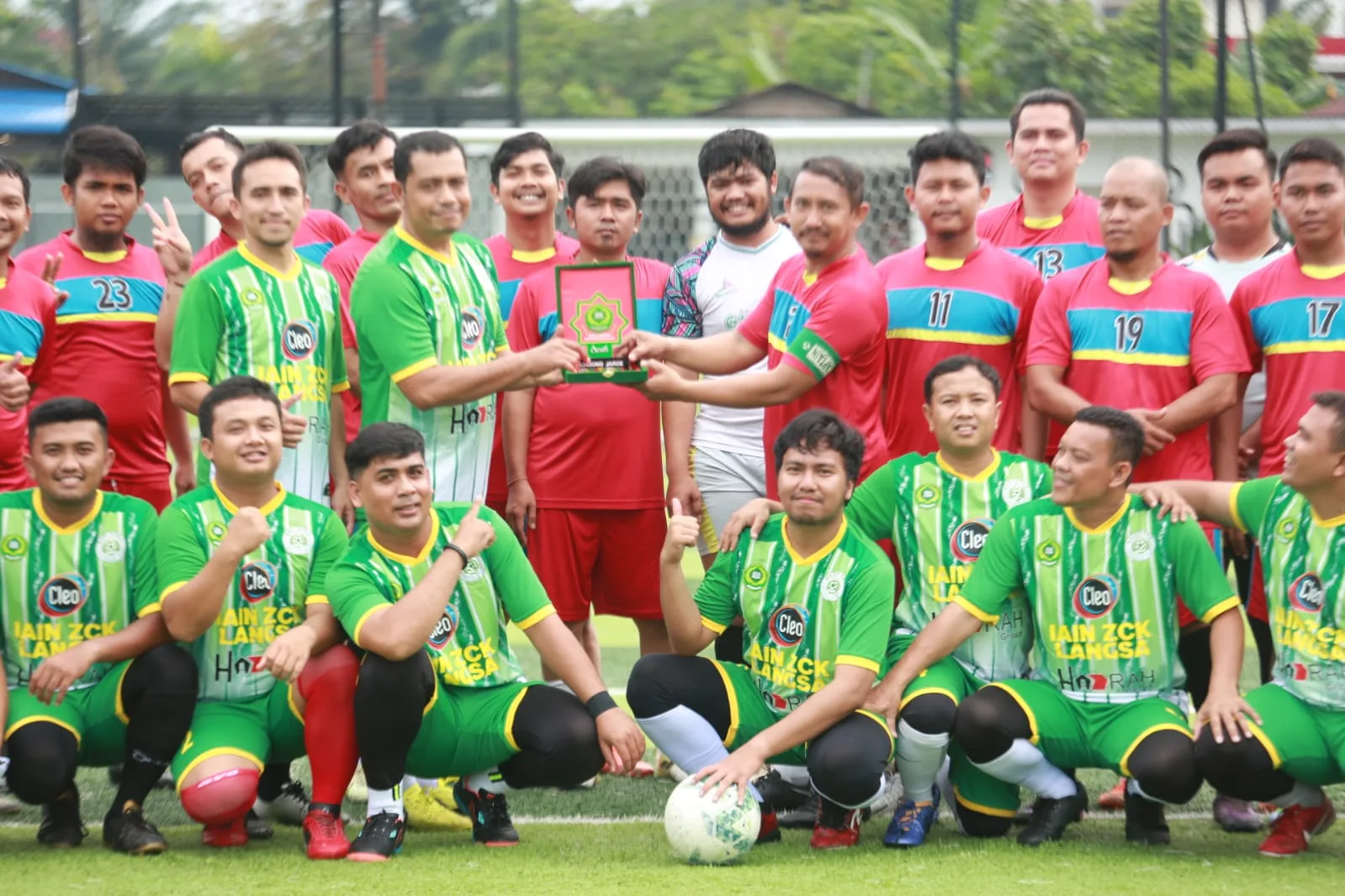 Meriahkan HAB Kemenag Ke 78, IAIN Langsa Gelar Tanding Sepak Bola Persahabatan Bersama UINSU