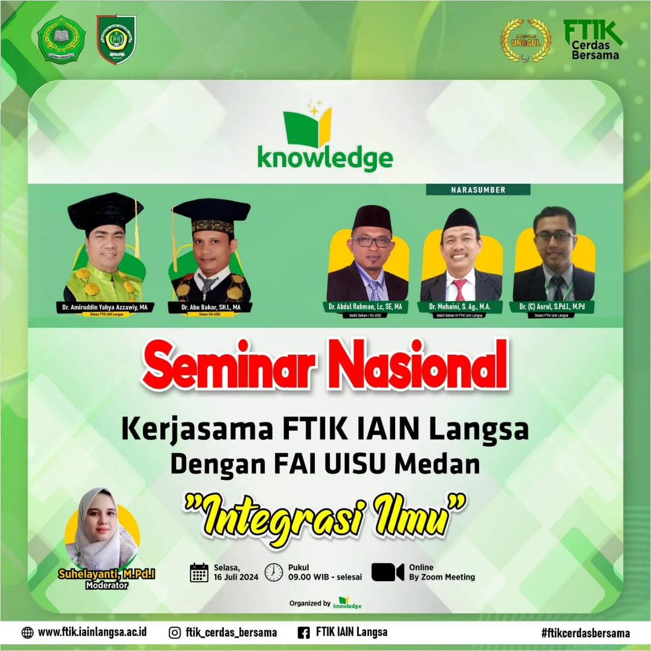 Perdana, Program Knowledge FTIK IAIN Langsa Gelar Seminar Nasional Kolaboratif