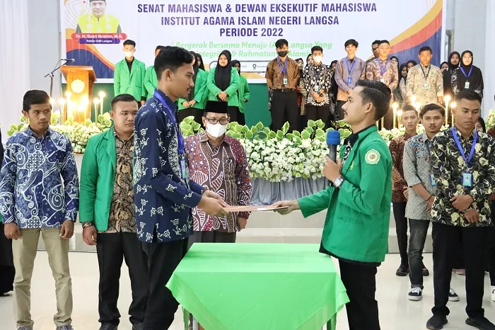 Rektor Lantik SEMA dan DEMA IAIN Langsa Periode 2022