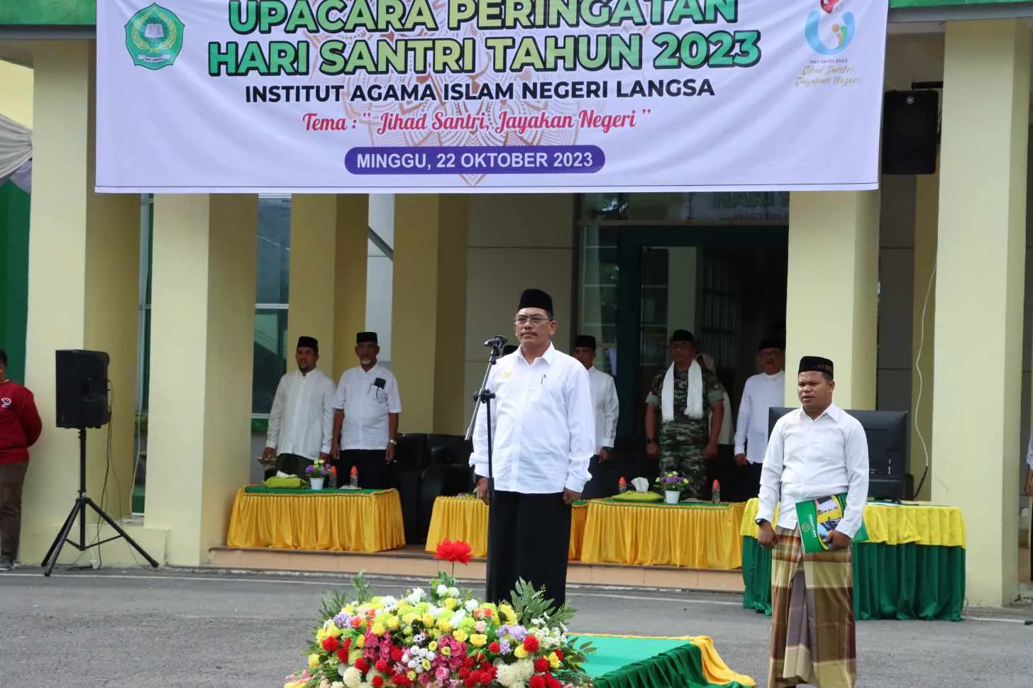 Rektor IAIN Langsa Pimpin Upacara Peringatan Hari Santri Nasional 2023