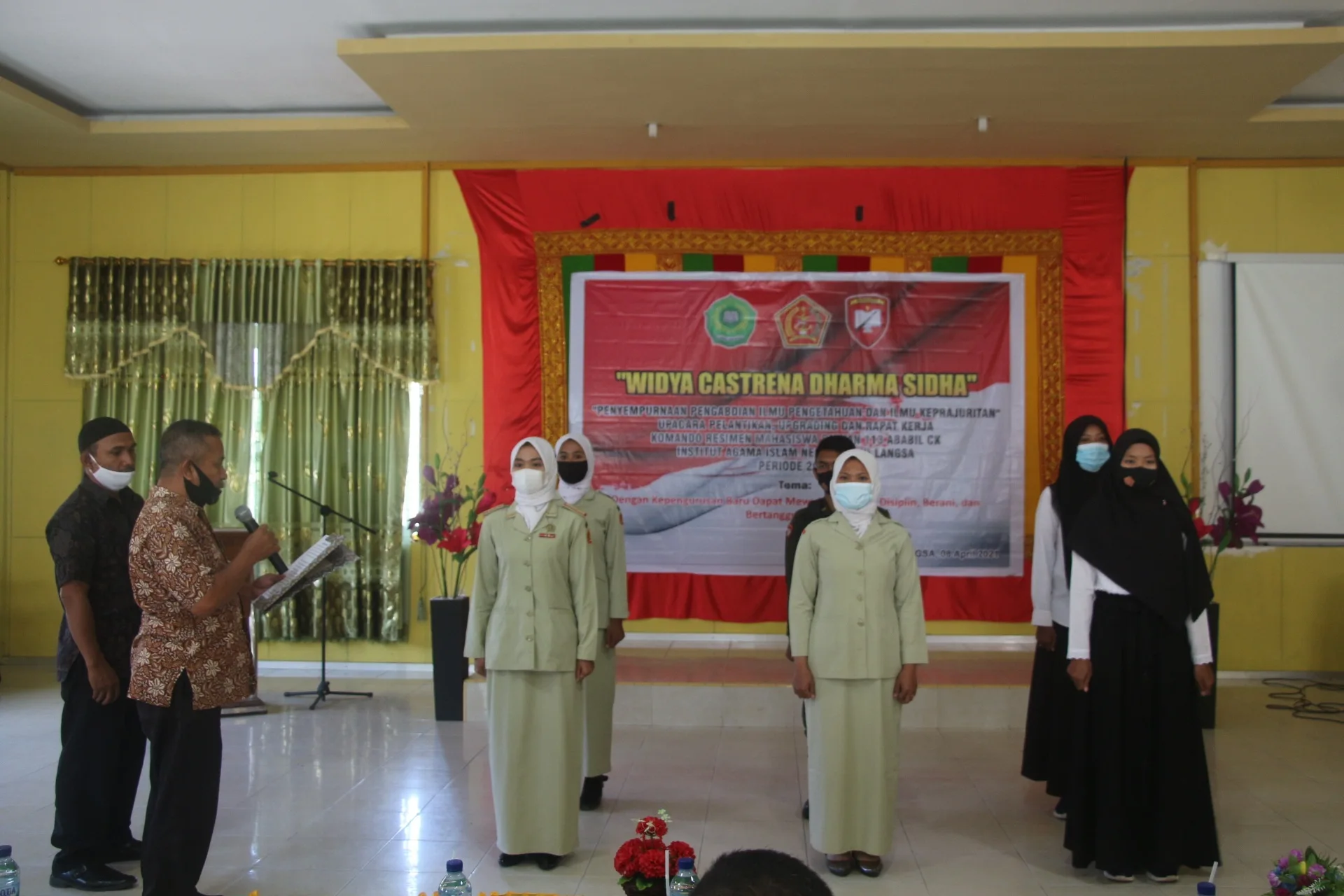 Warek III Lantik Pengurus UKK Resimen Mahasiswa Periode 2021