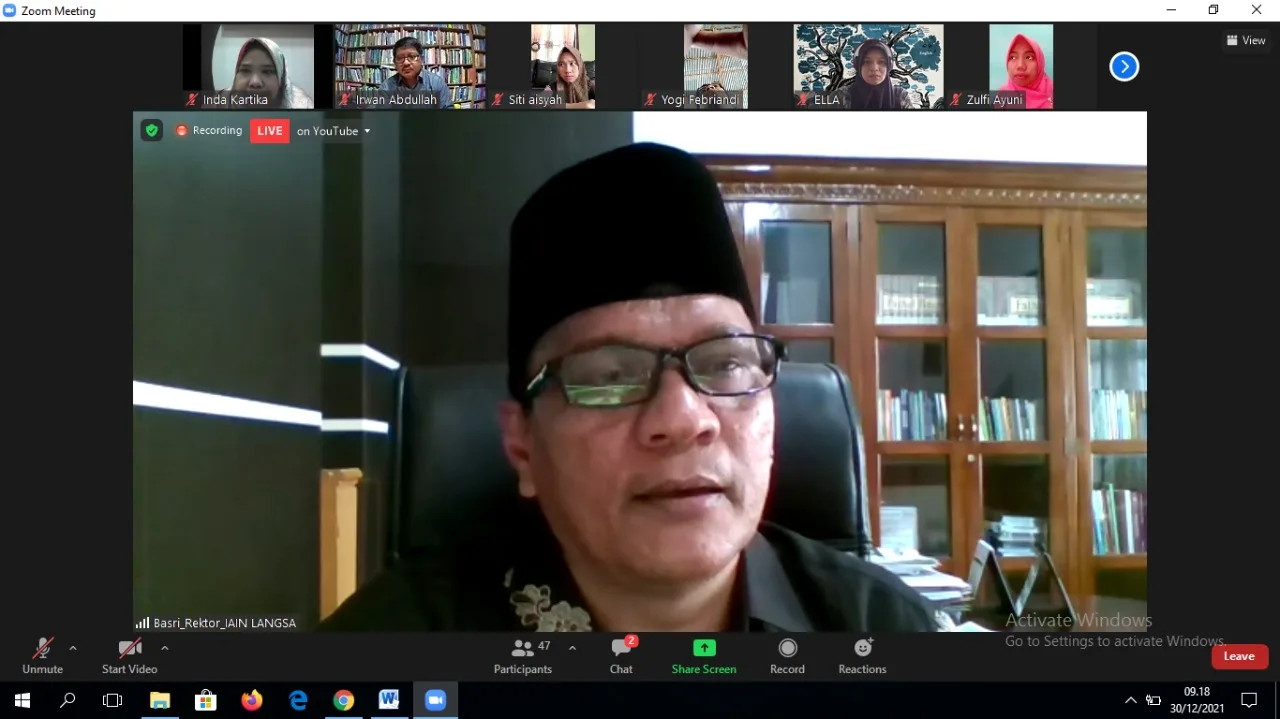 Rektor IAIN Langsa : Empat Langkah Strategis Perguruan Tinggi Dalam Membangun Moderasi Beragama