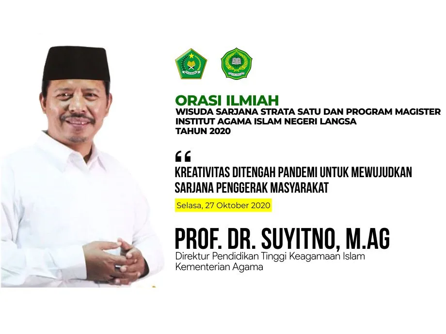 Prof. Dr. Suyitno, M.Ag: Alumni Harus Menjaga Citra Baik Kelembagaan Kampusnya