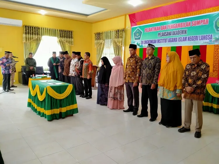 Rektor IAIN Langsa Lantik 12 Pelaksana Akademik
