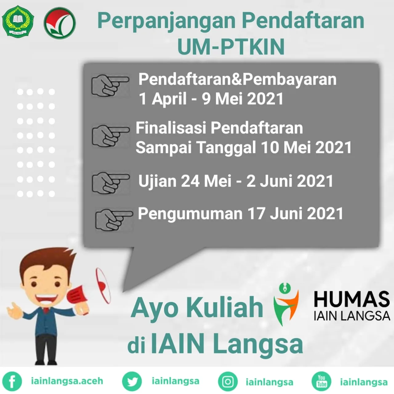 Update Perpanjangan Pendaftaran UM-PTKIN