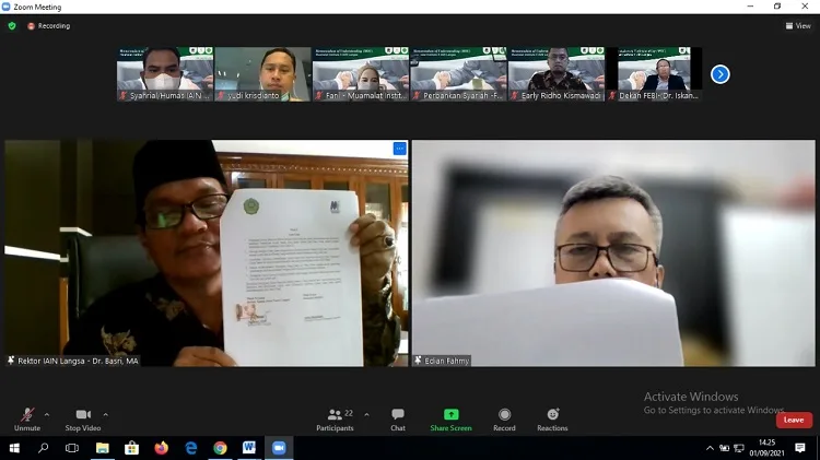 IAIN Langsa – Muamallat Institute Jalin Kerja Sama Bidang Pendidikan Pelatihan dan Pengembangan Manajemen Talenta   
