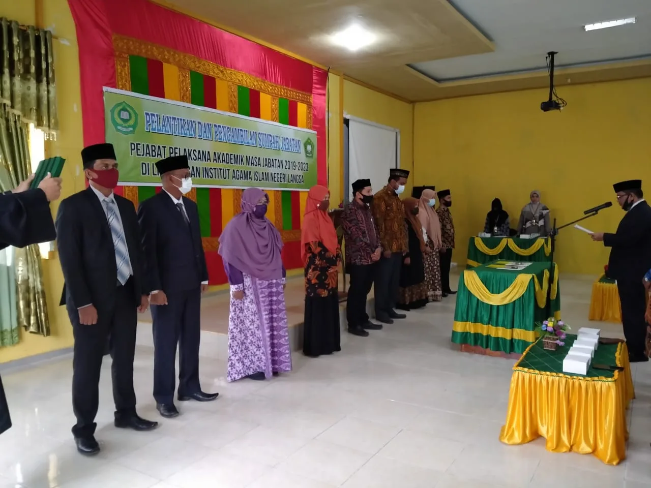Rektor Lantik Sembilan Pejabat Pelaksana Akademik