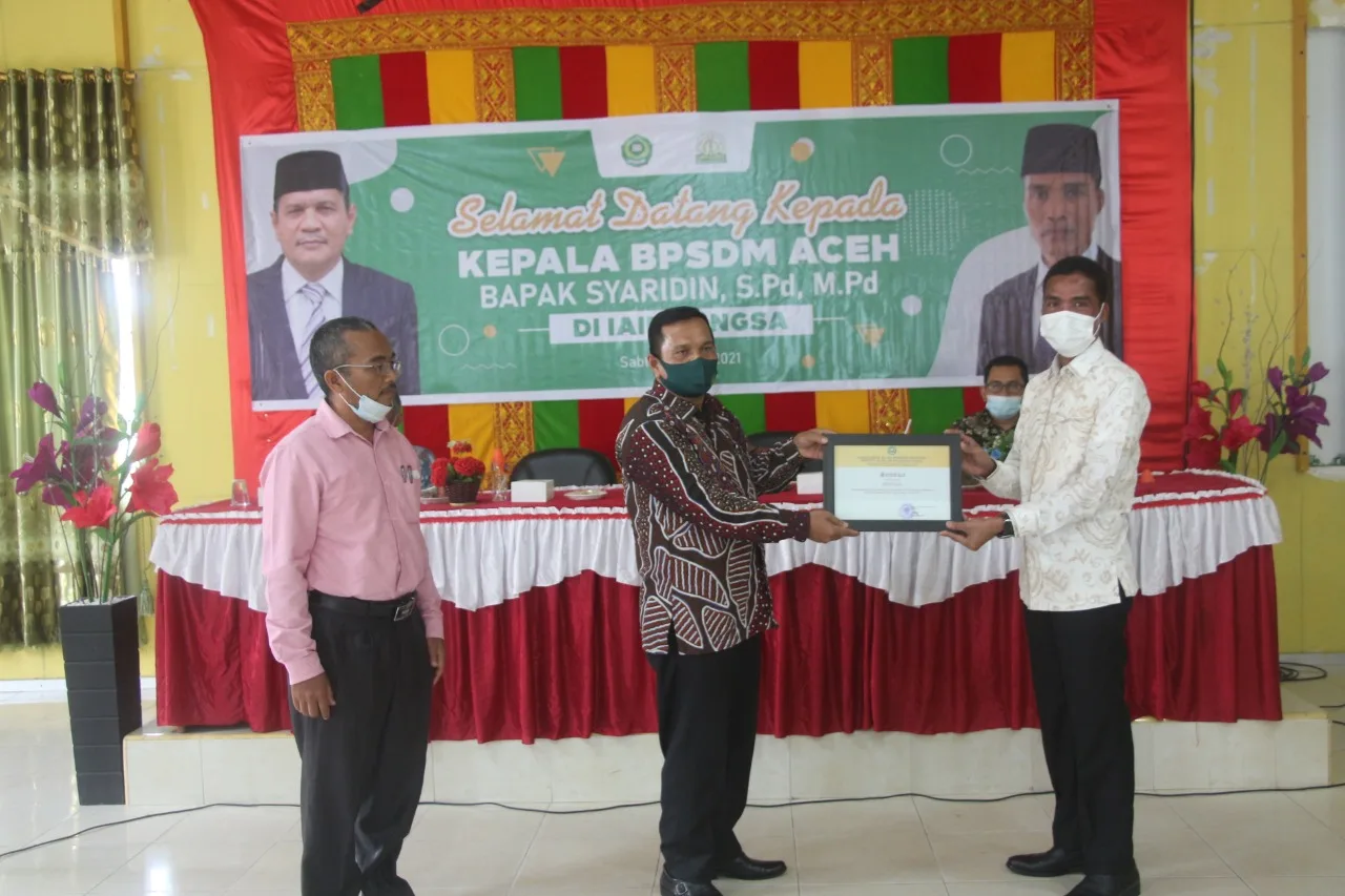 Rektor IAIN Langsa Menyambut Kunjungan Kerja Kepala BPSDM Aceh 