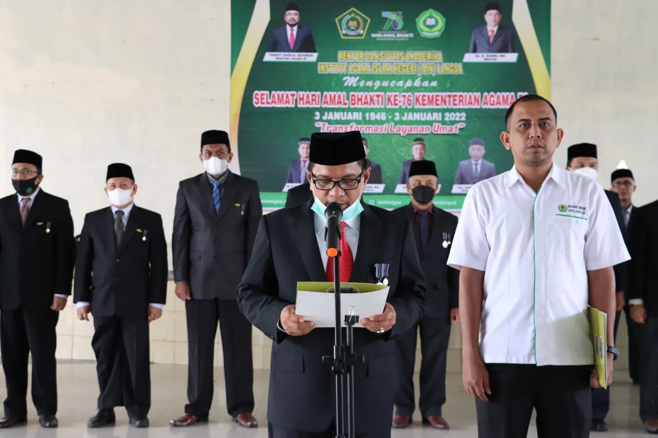 IAIN Langsa Gelar Upacara Peringatan HAB Ke-76
