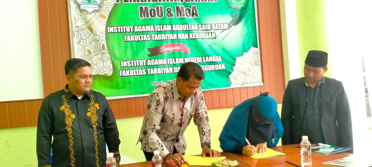 FTIK IAIN Langsa Teken MoA Dengan IAI Abdullah Batam