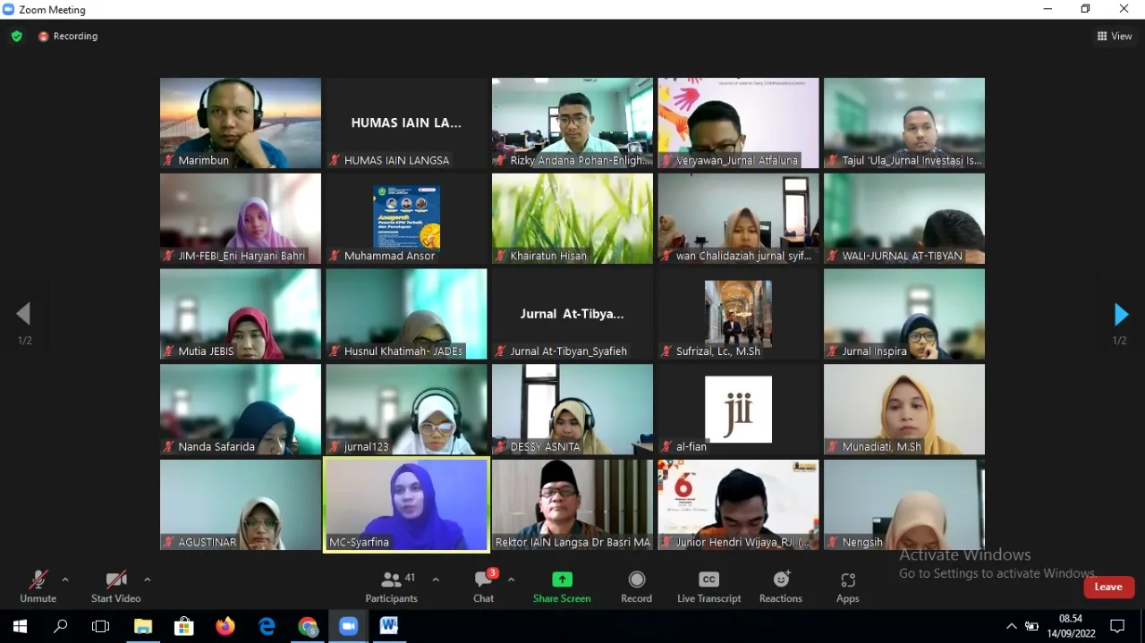 Rektor IAIN Langsa Ajak Pengelola Jurnal Tingkatkan SDM