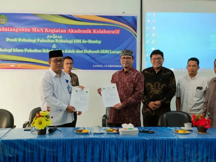 FUAD IAIN Langsa - Psikologi UIN Ar-Raniry Teken MoA Kolaboratif