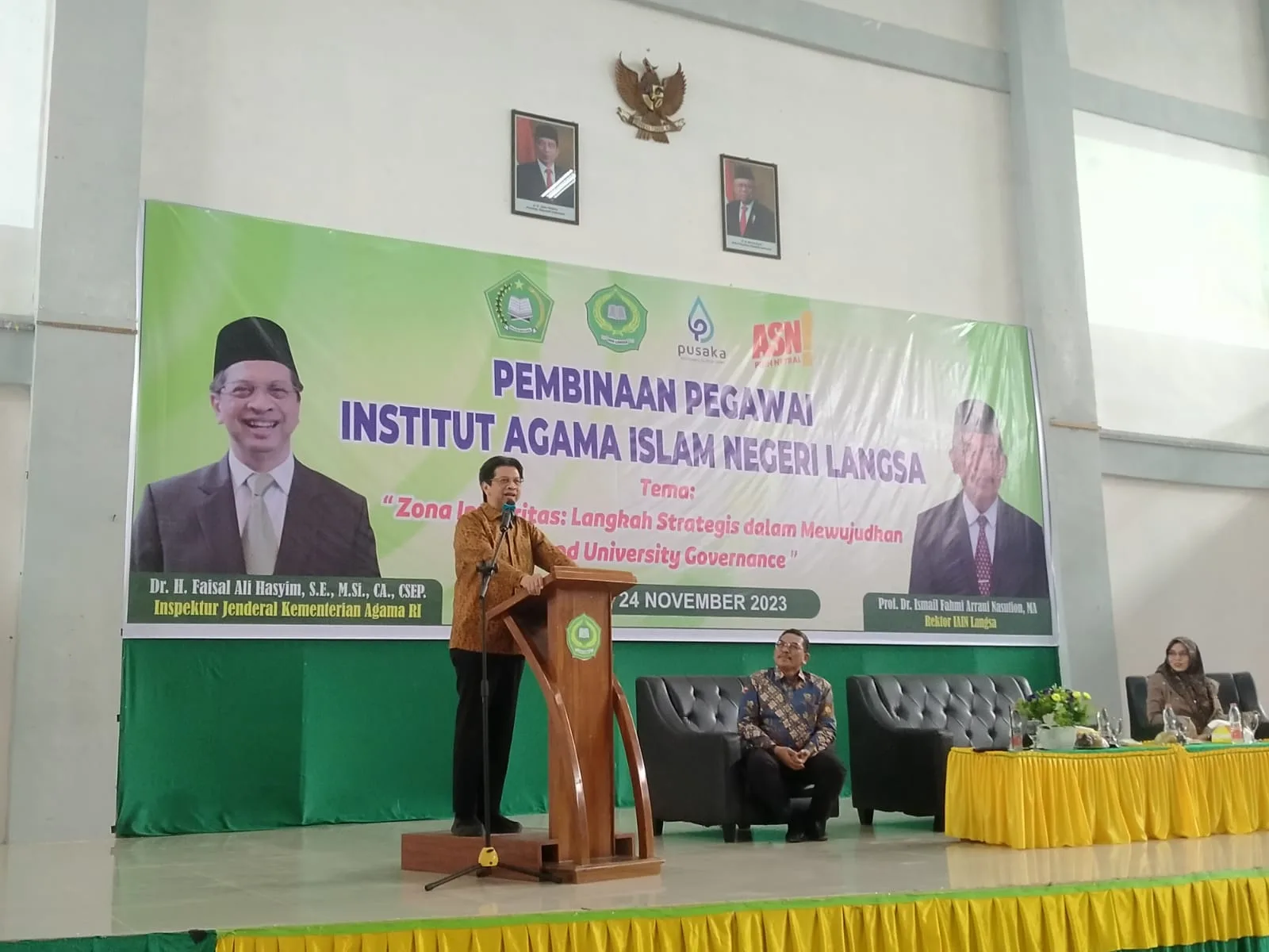 Irjen Kemenag R.I Ajak Sivitas Akademika IAIN Langsa Wujudkan Good University Governance