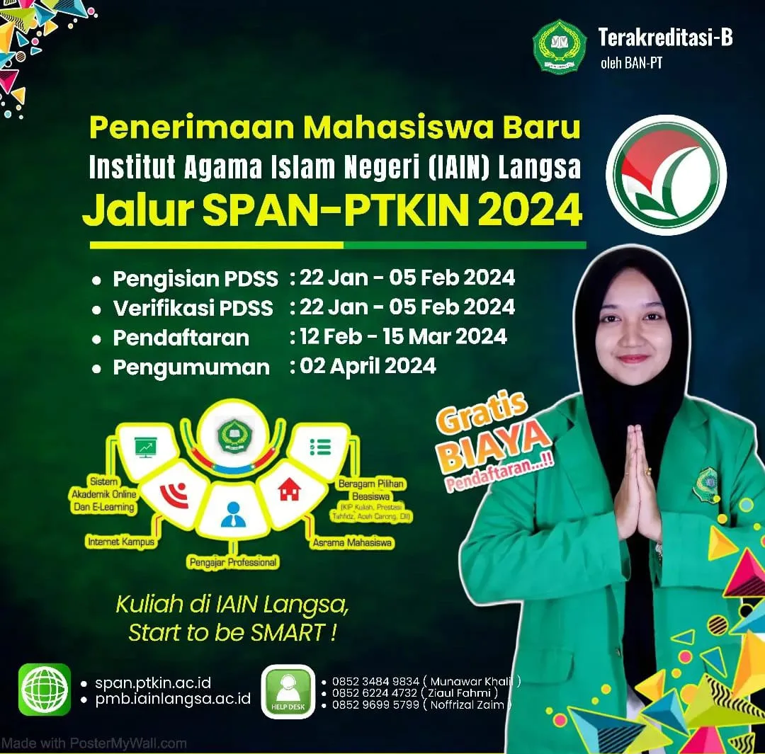 IAIN Langsa Terima Mahasiswa Baru Lewat 3 Jalur, Jalur SPAN-PTKIN Gratis Biaya Pendaftaran